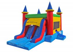 dual castle wet or dry nowm 3 1670116506 DUAL LANE CASTLE WET OR DRY BOUNCE HOUSE & SLIDE COMBO