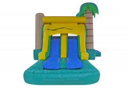 dual tropical wet or dry nowm 2 1670117125 DUAL LANE TROPICAL WET OR DRY BOUNCE HOUSE & SLIDE COMBO